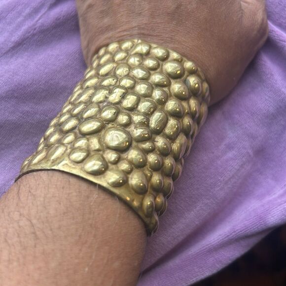 Vintage Brass Cuff Bracelet - Picture 1 of 7
